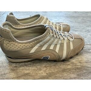 Skechers 21552 Straight Away Slip On Leather‎ Sneakers Shoes Size 8 Comfort Shoe